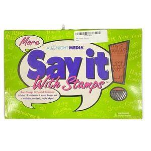 All Night Media More Say It With Stamps Card Making Crafting Kit Purple Inkpad‎